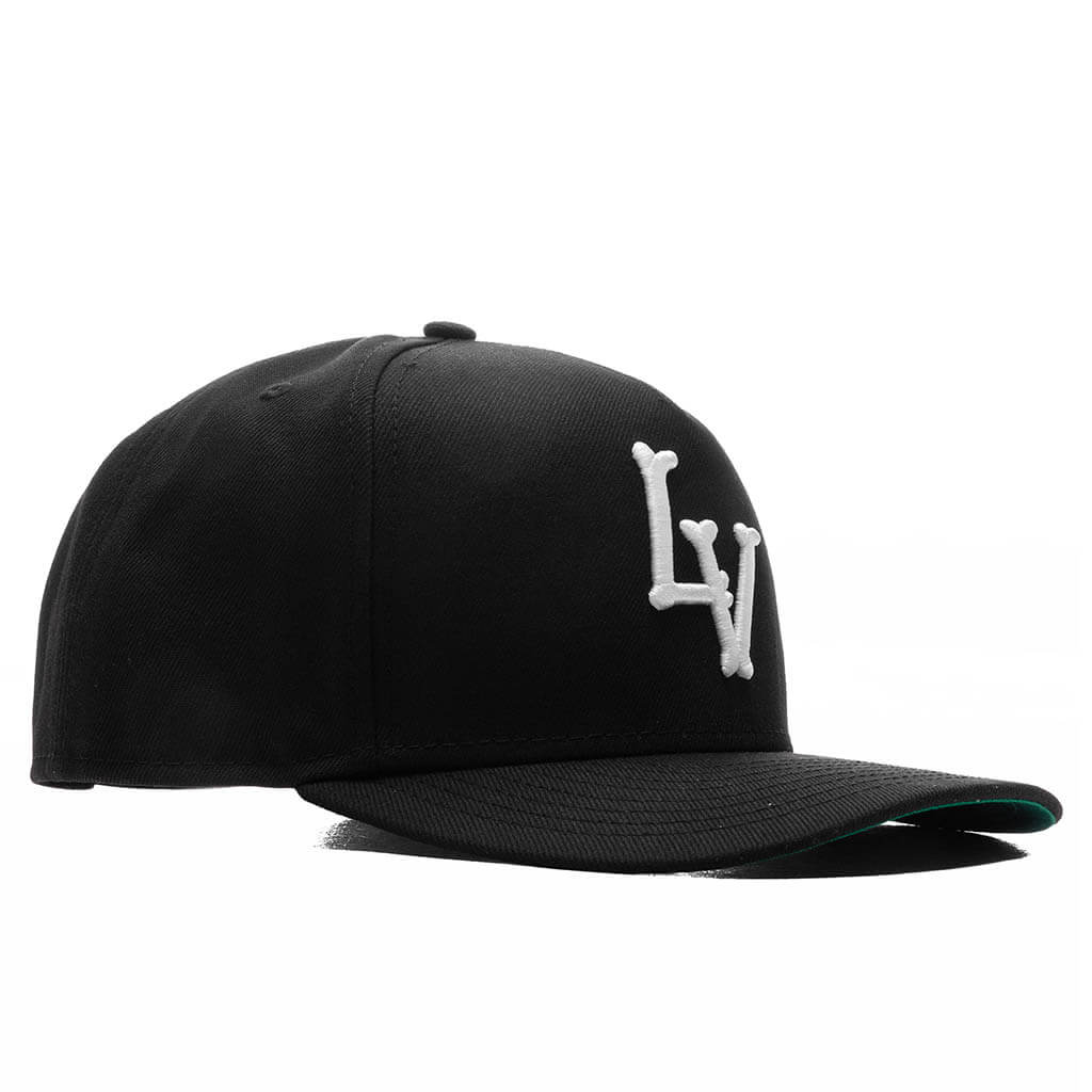 Feature x New Era 9FIFTY A-Frame Snapback Curve 'LV' Bones - Black/Twill Green