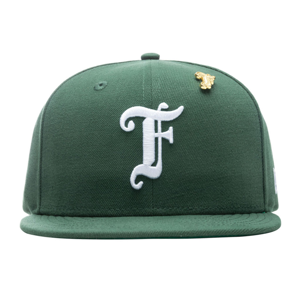 Feature x New Era Old English F Snapback Hat w/ Pin - Cilantro Green