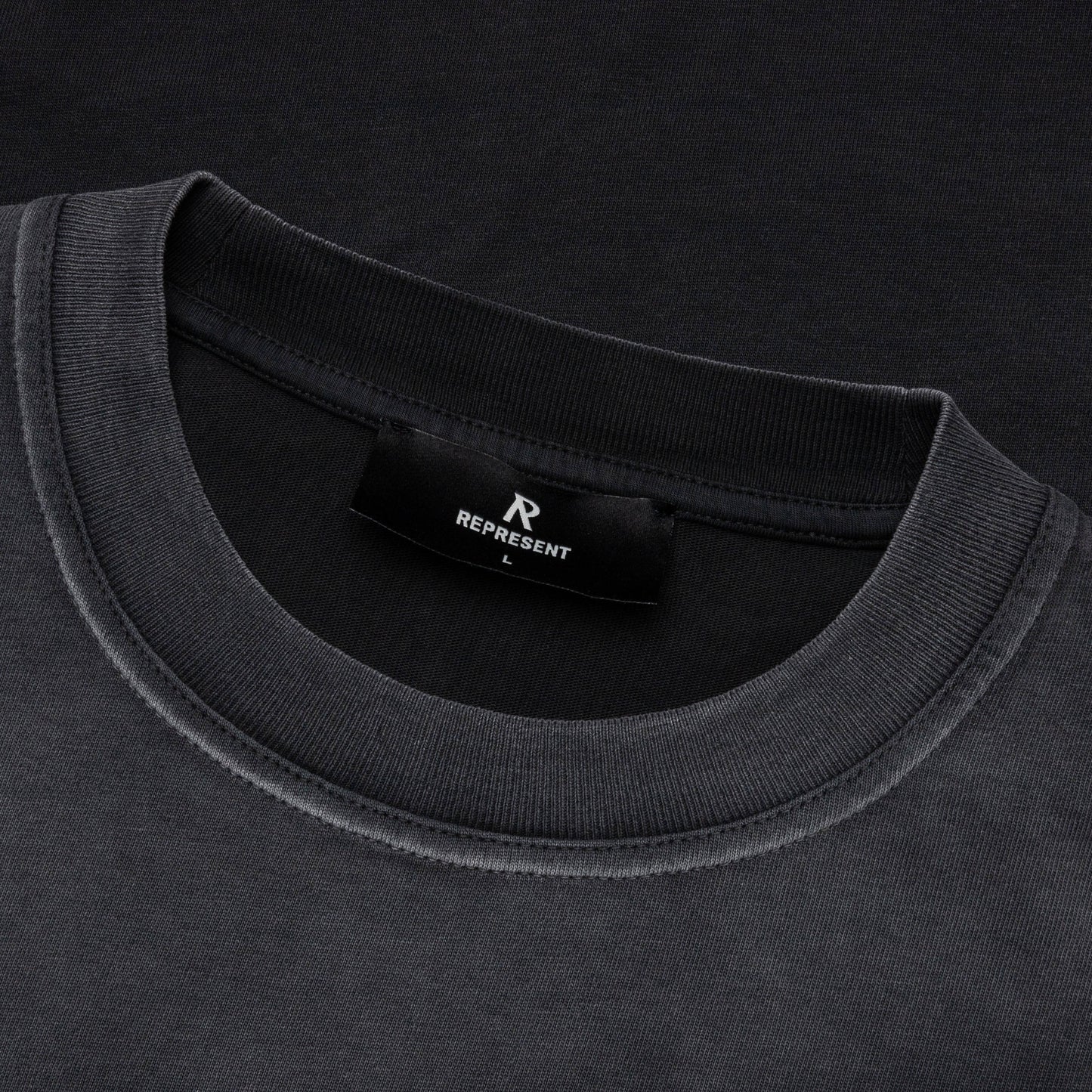 Feature x Represent Multi Logo T-Shirt - Stained Black