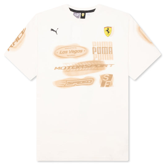 Ferrari Race Desert Sun Las Vegas Graphic Tee - Alpine Snow