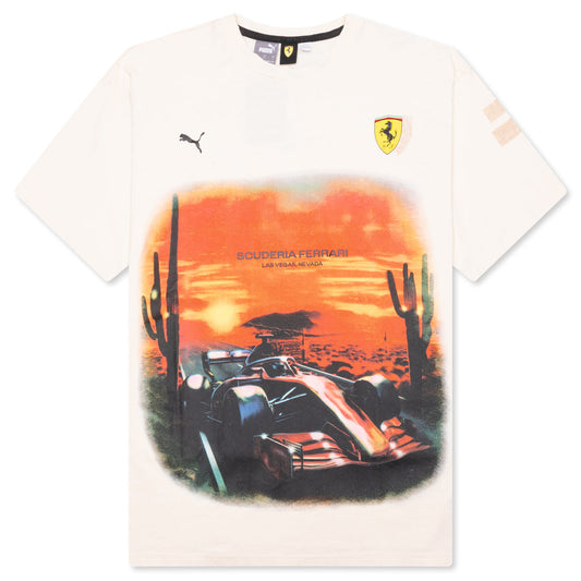 Ferrari Race Desert Sun Las Vegas Tee - Alpine Snow