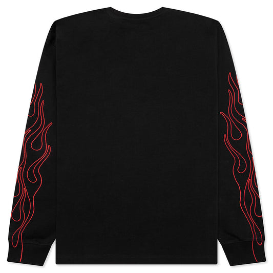 Fiery Heavyweight Longsleeve Tee - Black