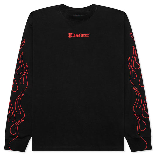 Fiery Heavyweight Longsleeve Tee - Black