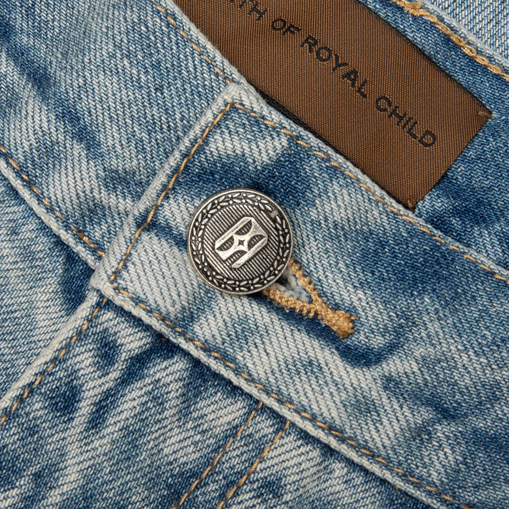 Fireworks Washed Denim Pant - Blue