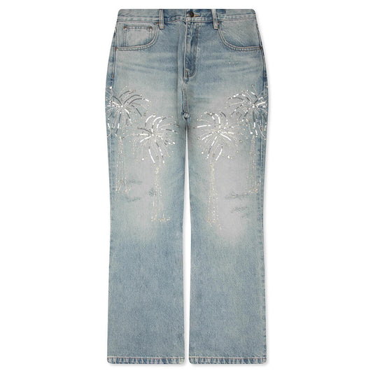 Fireworks Washed Denim Pant - Blue