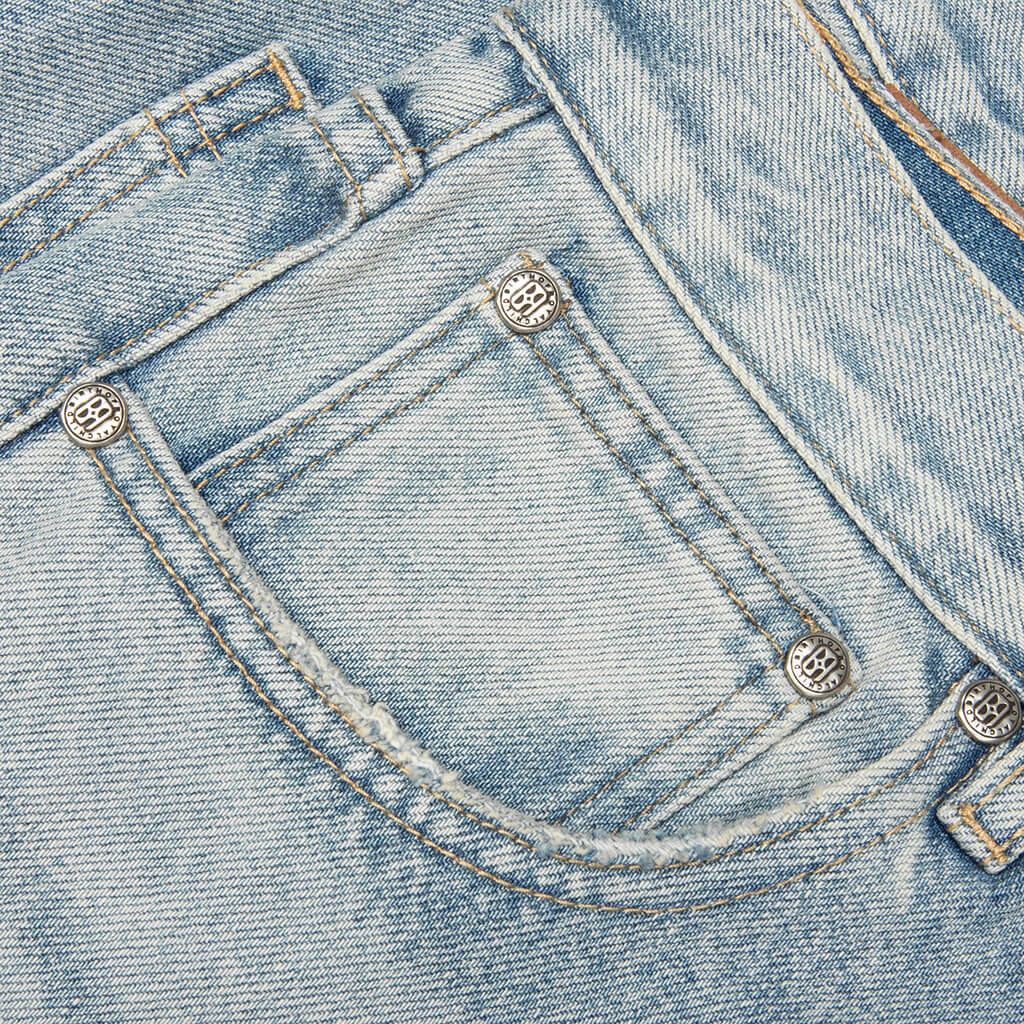 Fireworks Washed Denim Pant - Blue