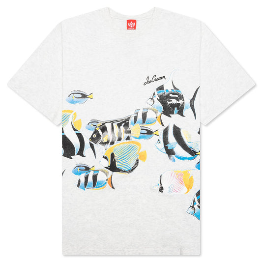 Fish Scale S/S Knit - Light Grey