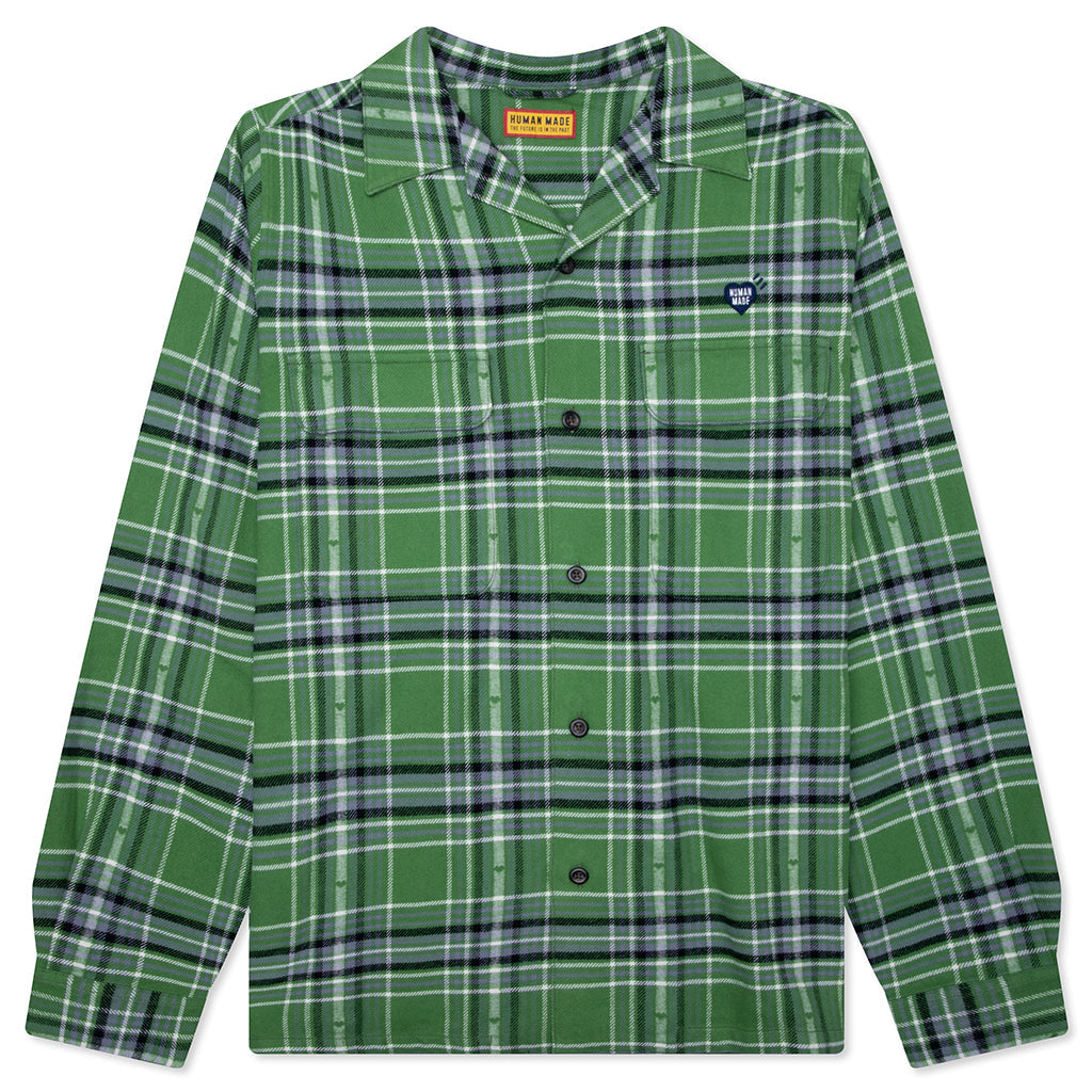 Flannel Check Shirt - Green