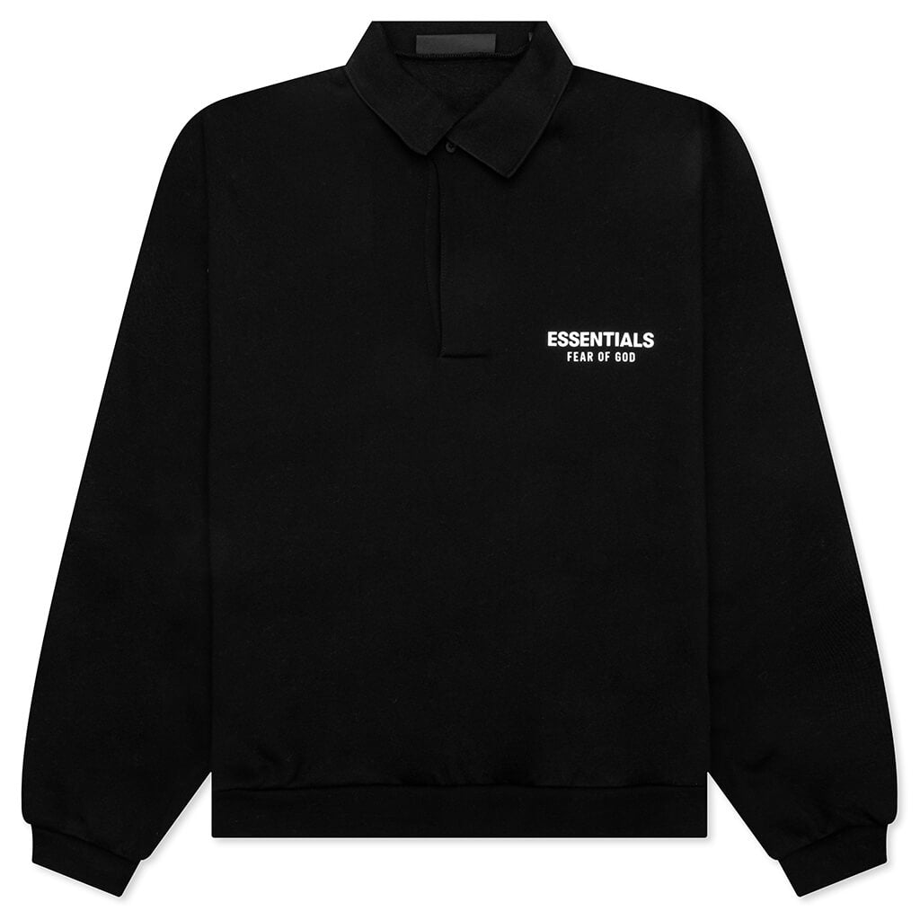 Fleece Polo - Black