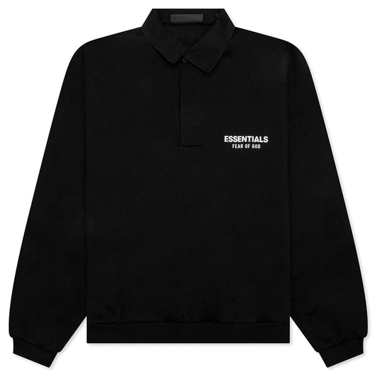 Fleece Polo - Black