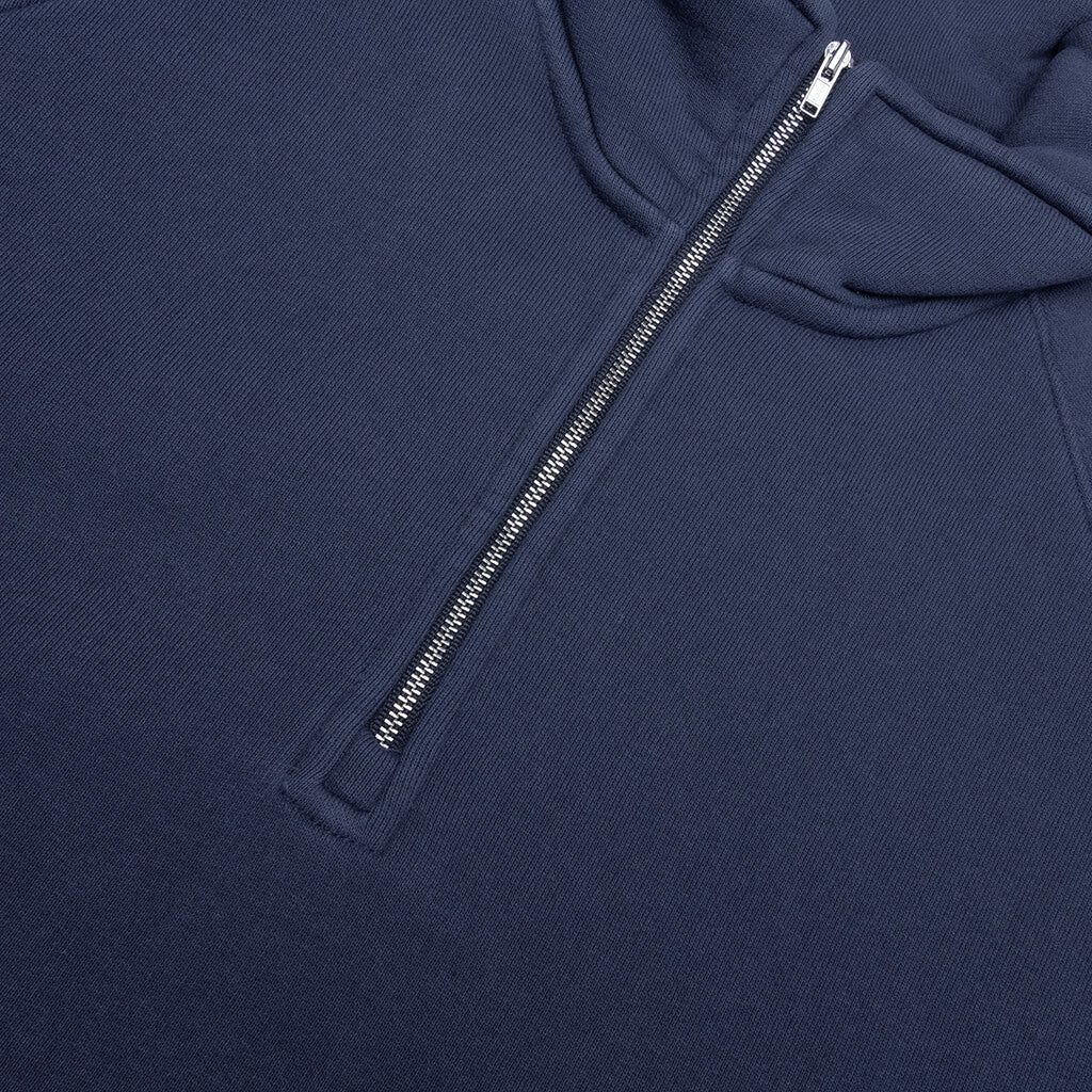 Fleece Raglan Zip Mock - Navy