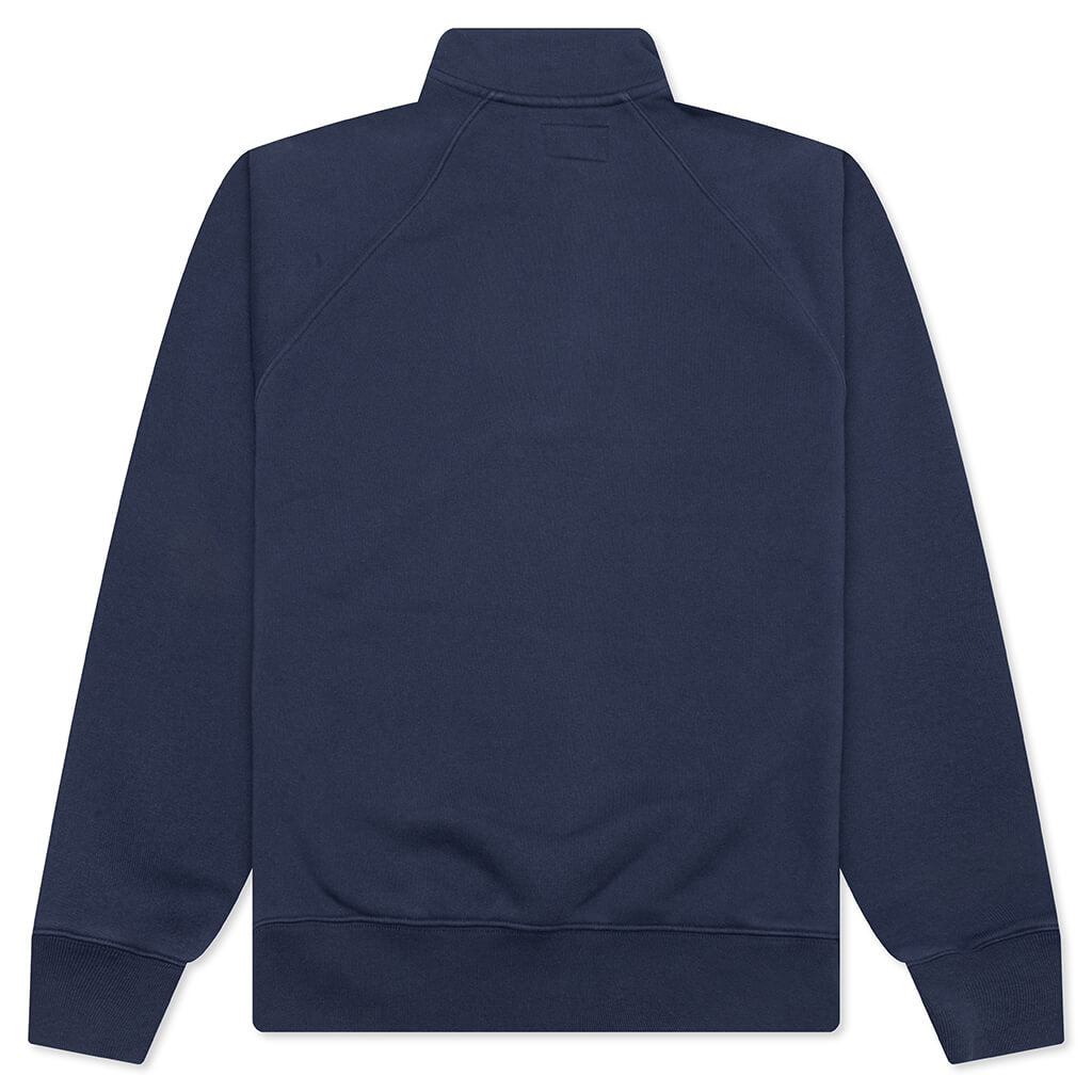 Fleece Raglan Zip Mock - Navy