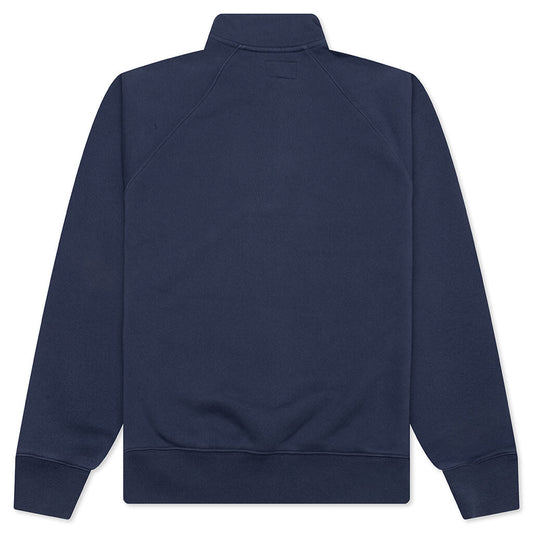 Fleece Raglan Zip Mock - Navy