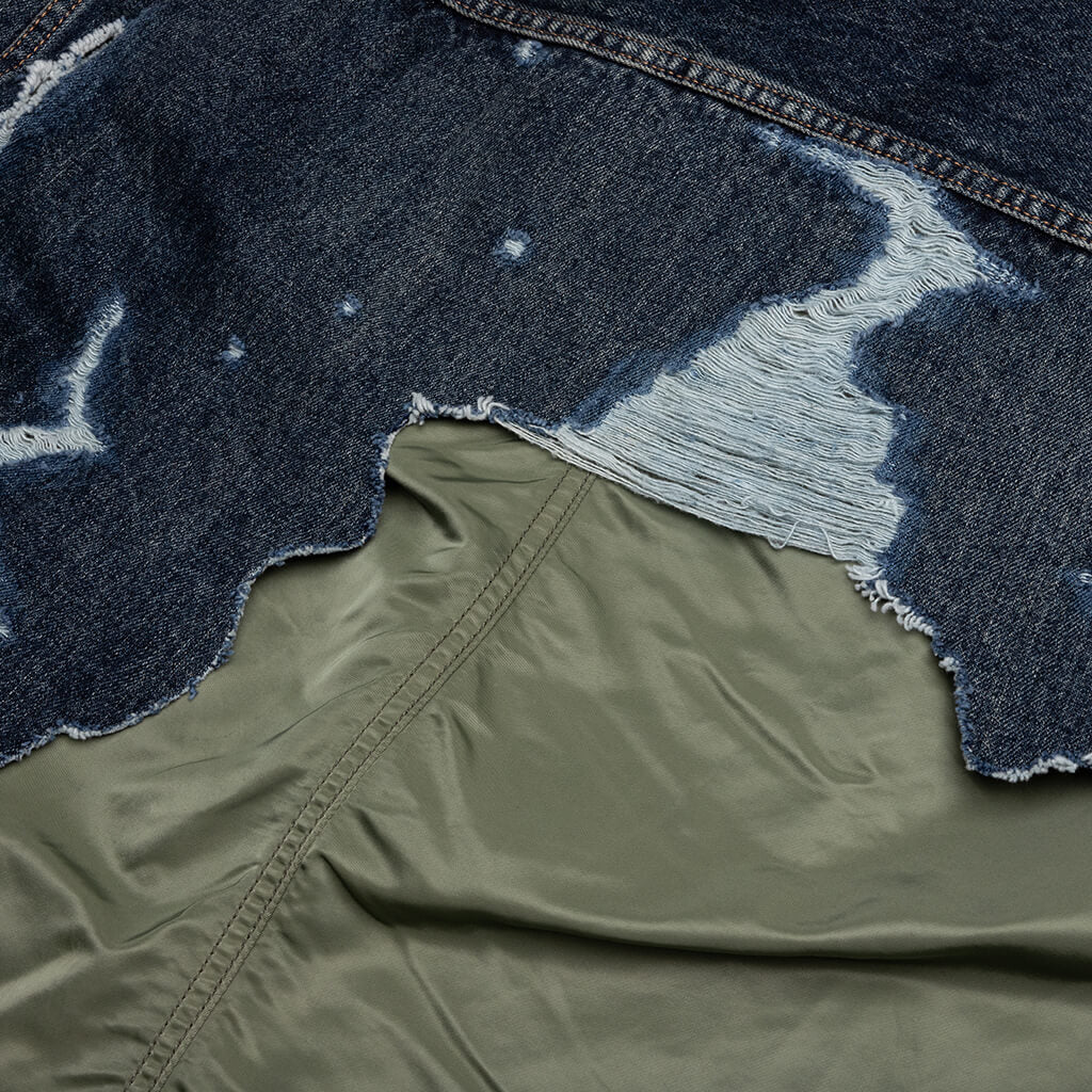 Flight Jacket Layered Denim - Indigo