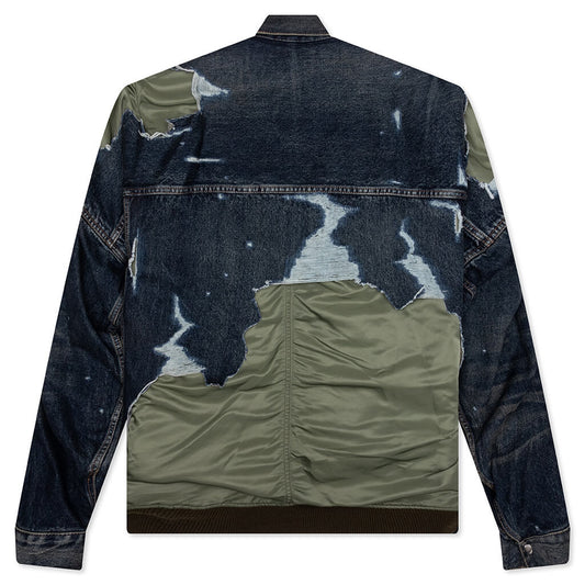 Flight Jacket Layered Denim - Indigo
