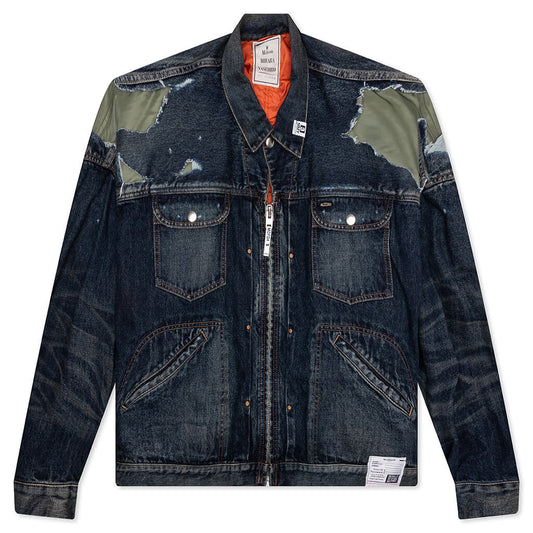 Flight Jacket Layered Denim - Indigo