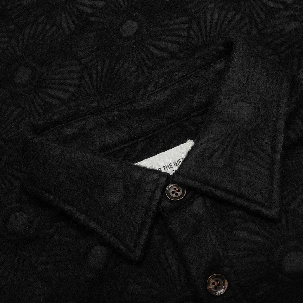 Floral Cover Shirt - Black