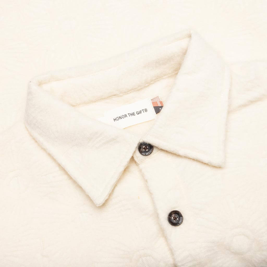 Floral Cover Shirt - Cream
