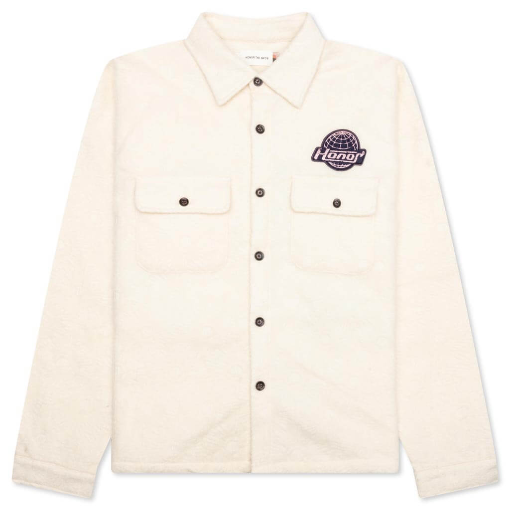 Floral Cover Shirt - Cream