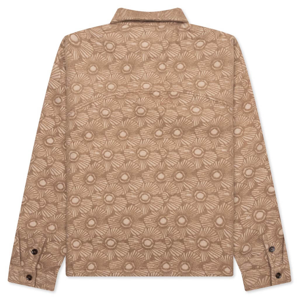 Floral Cover Shirt - Tan