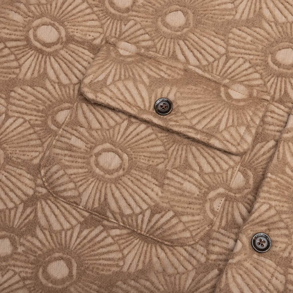 Floral Cover Shirt - Tan