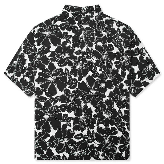 Floral Hawaiian Shirt - Black