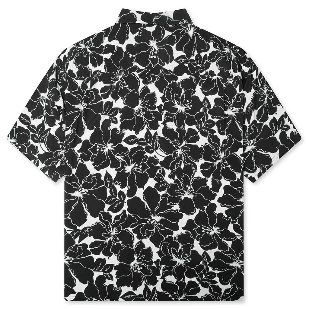 Floral Hawaiian Shirt - Black