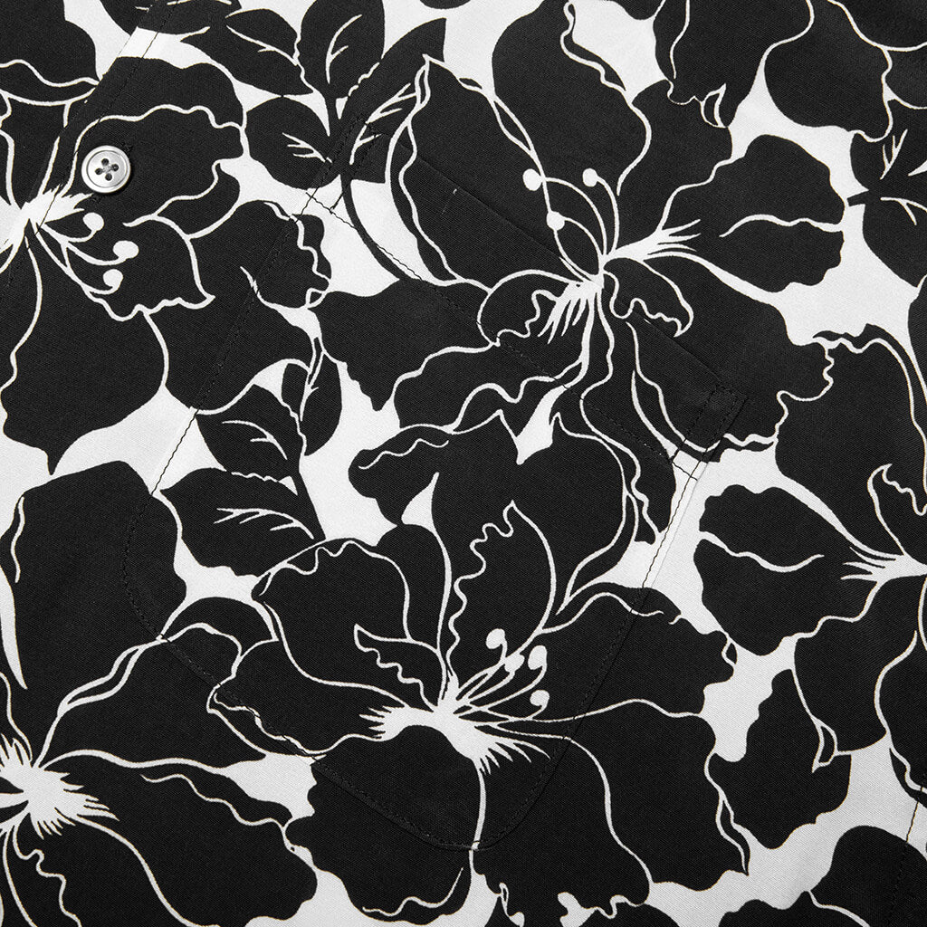 Floral Hawaiian Shirt - Black