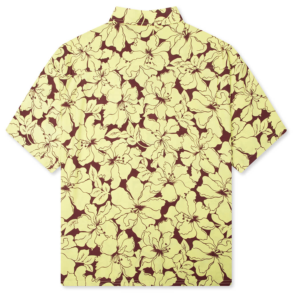Floral Hawaiian Shirt - Lime