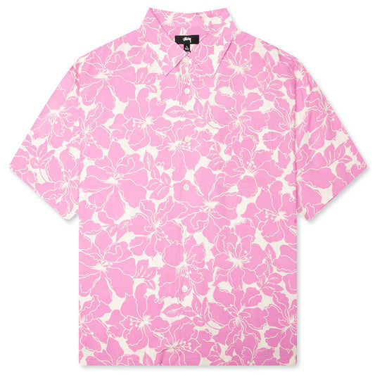 Floral Hawaiian Shirt - Pink