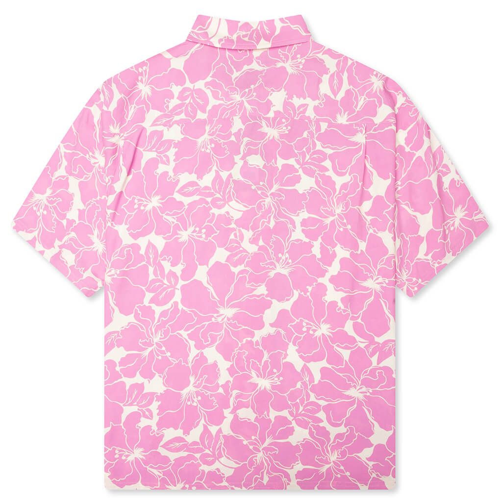 Floral Hawaiian Shirt - Pink