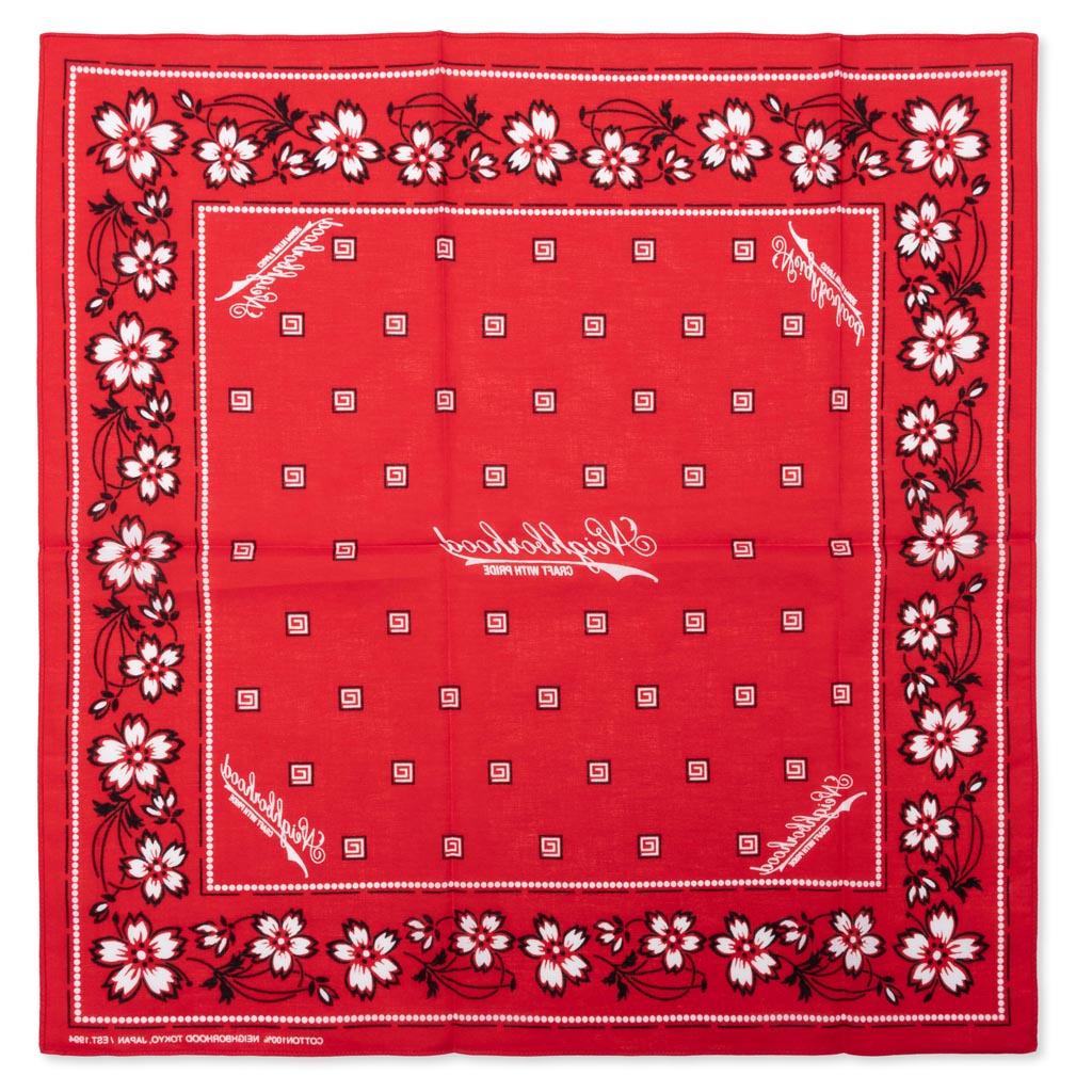 Flower Bandana - Red