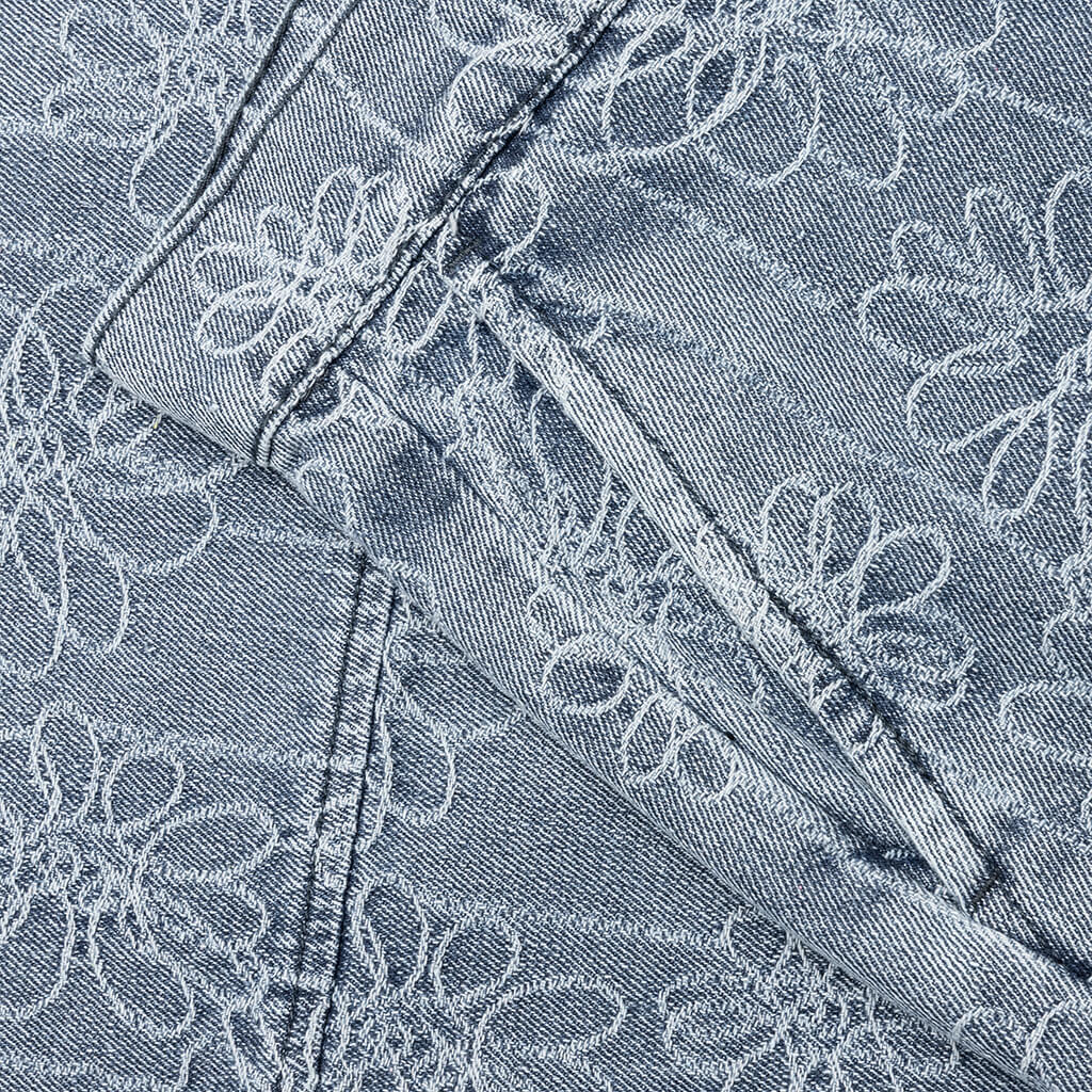 Flower Denim Pant - Light Indigo