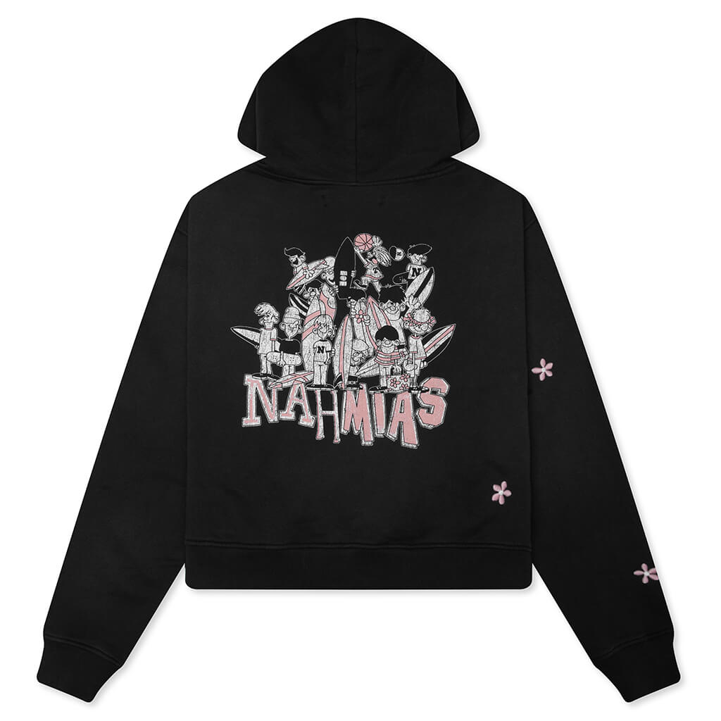 Flower Groms Zip-Up Hoodie - Aged Black
