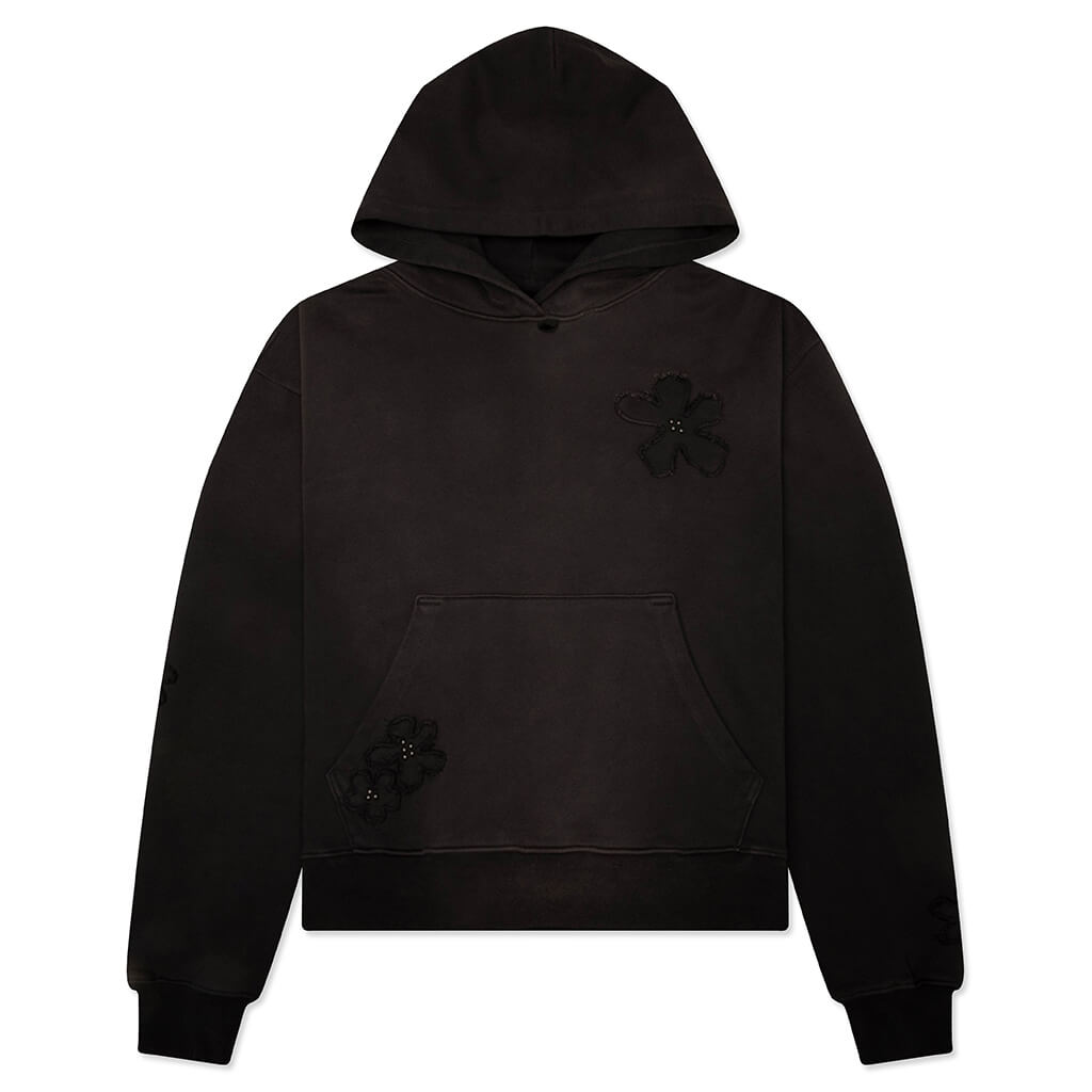 Flower Patch Hoodie - Aged Black