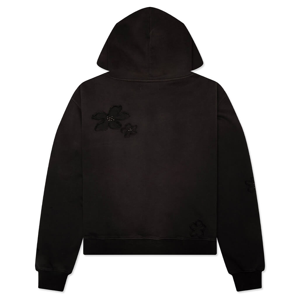 Flower Patch Hoodie - Aged Black