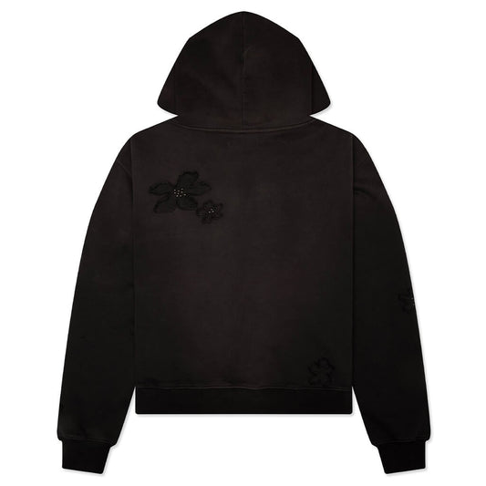 Flower Patch Hoodie - Aged Black