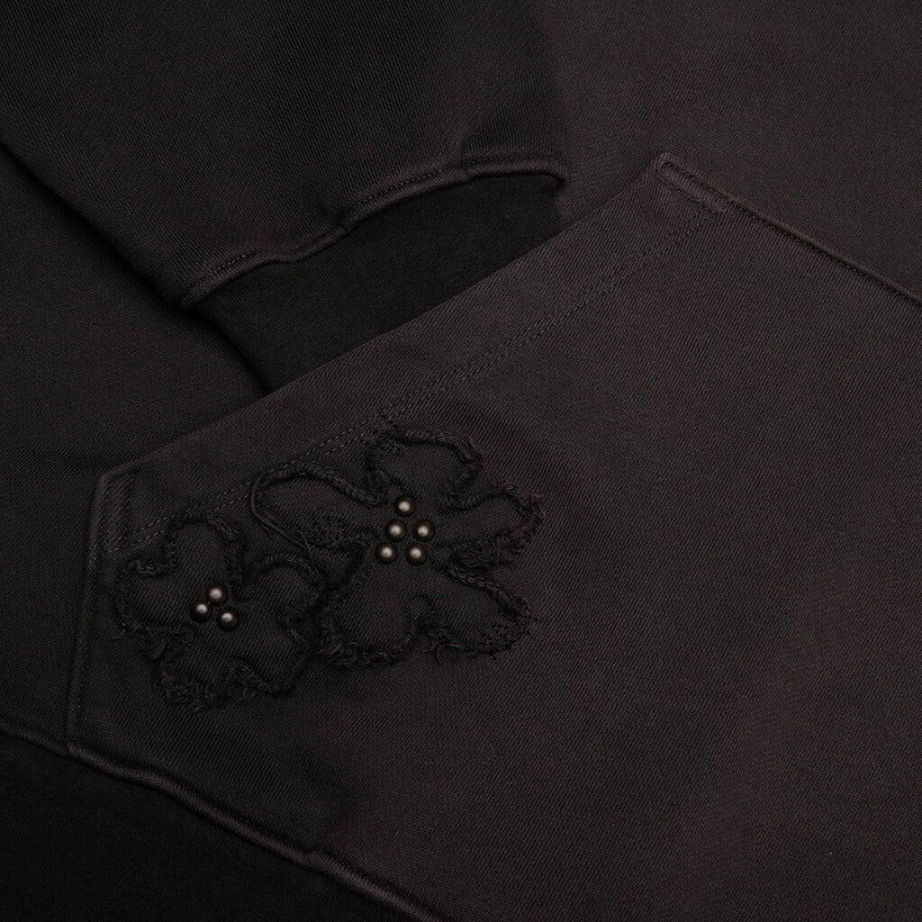Flower Patch Hoodie - Aged Black
