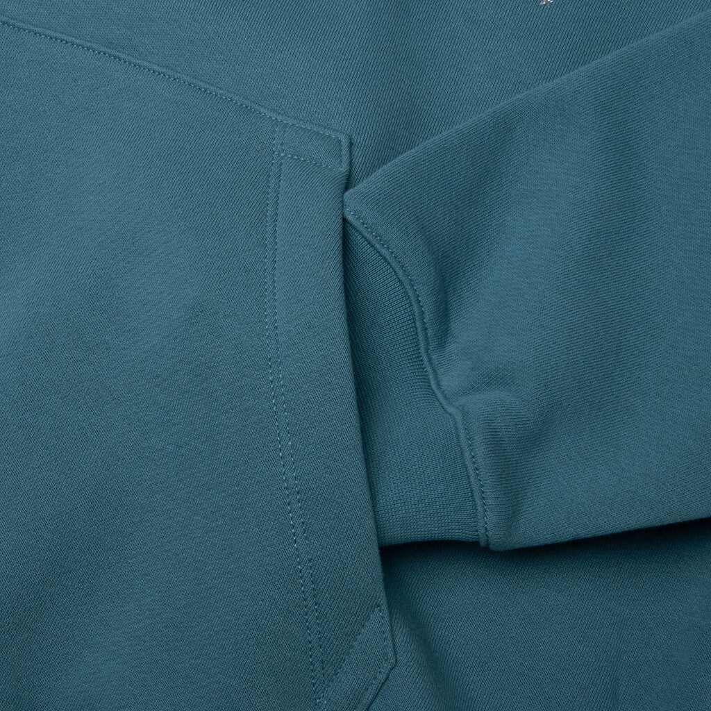 Flower Trip Crystal Hoodie - Steel Blue