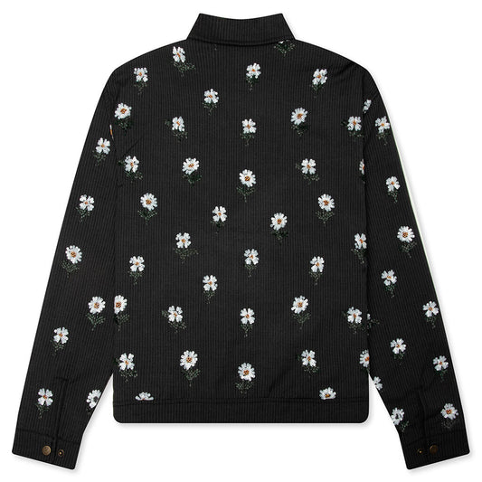 Flowers Beaded Jacket - Black