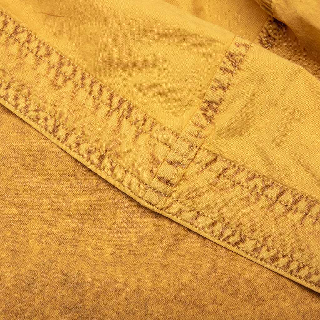 Garment Dyed Hooded Button Up Shirt Fn-Mn-Shir000861 - Yellow/Brown