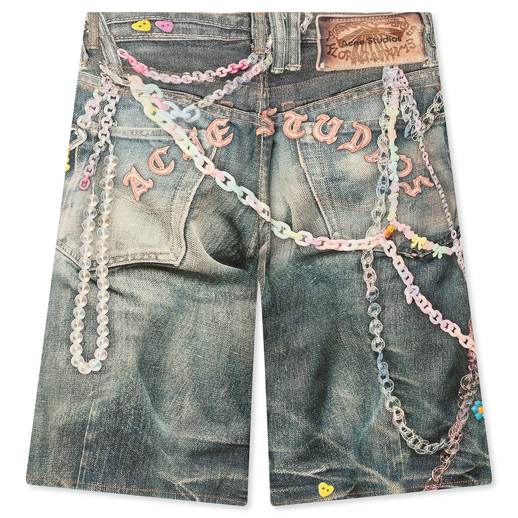 Loose Fit Denim shorts Fn-Mn-Shor000264 - Mid Blue
