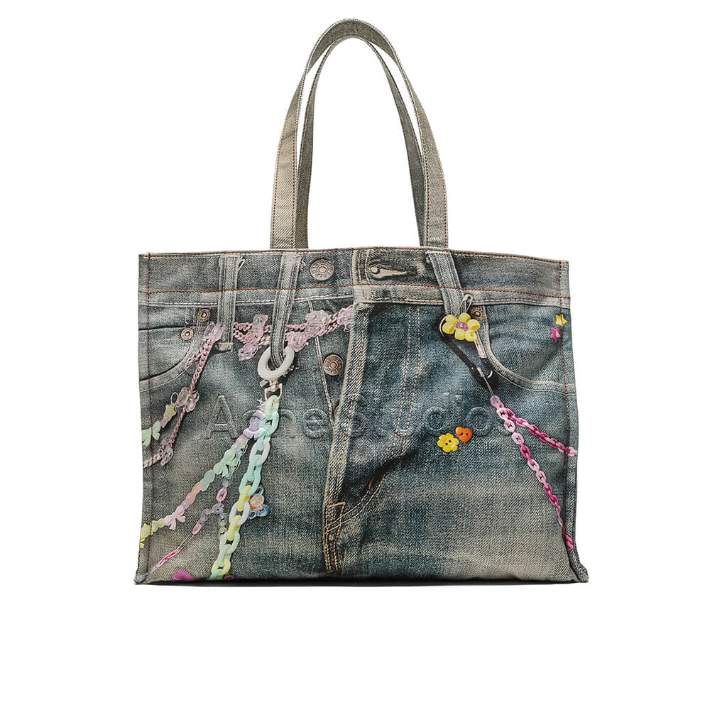Logo Shoulder Tote Bag Fn-Ux-Bags000189 - Mid Blue