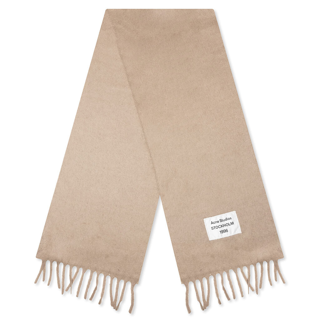 Fringe Alpaca Scarf - Camel Beige