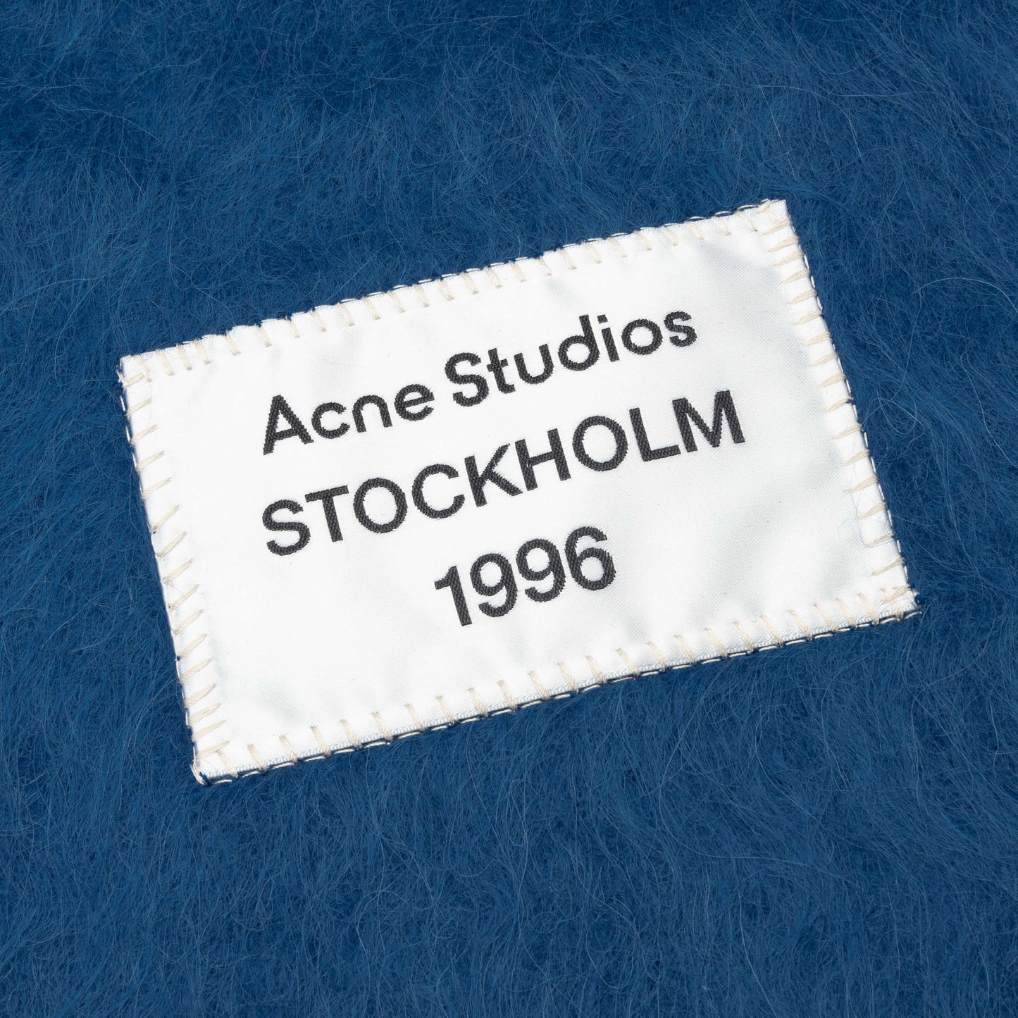 Fringe Alpaca Scarf - Denim Blue