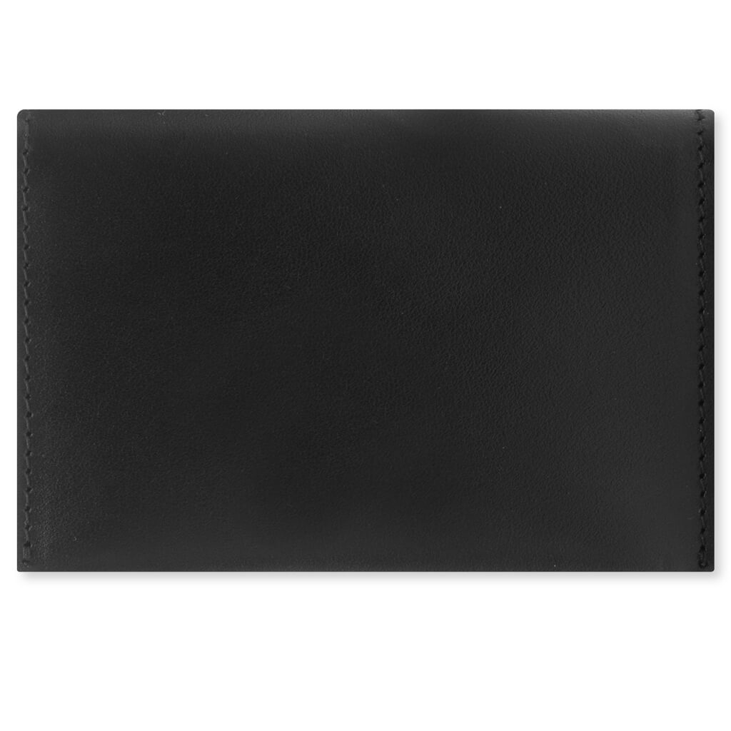 Folded Leather Wallet- Black