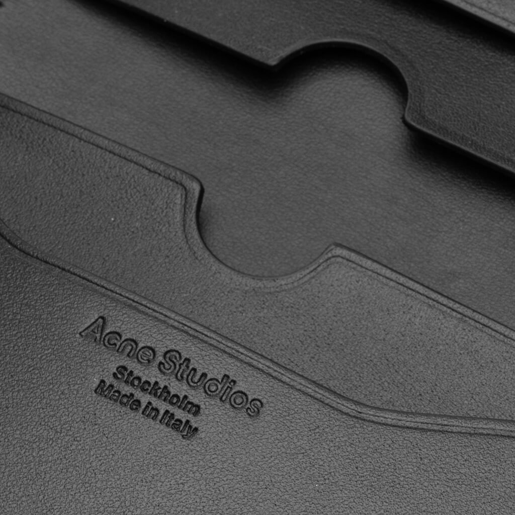 Folded Leather Wallet- Black
