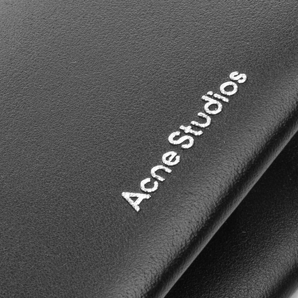 Folded Leather Wallet- Black