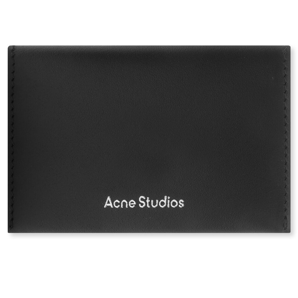 Folded Leather Wallet- Black