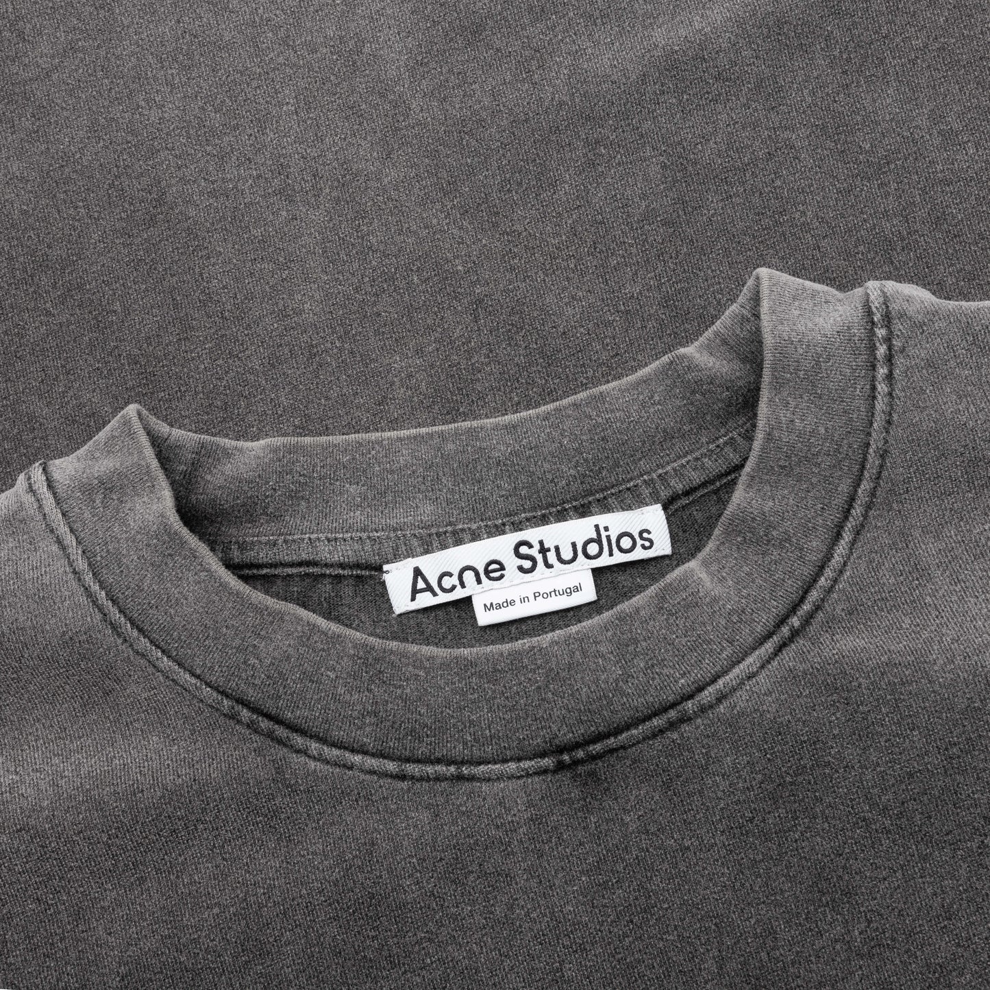 Garment Dyed Crew Neck T-Shirt Fn-Ux-Tshi000018 - Faded Black